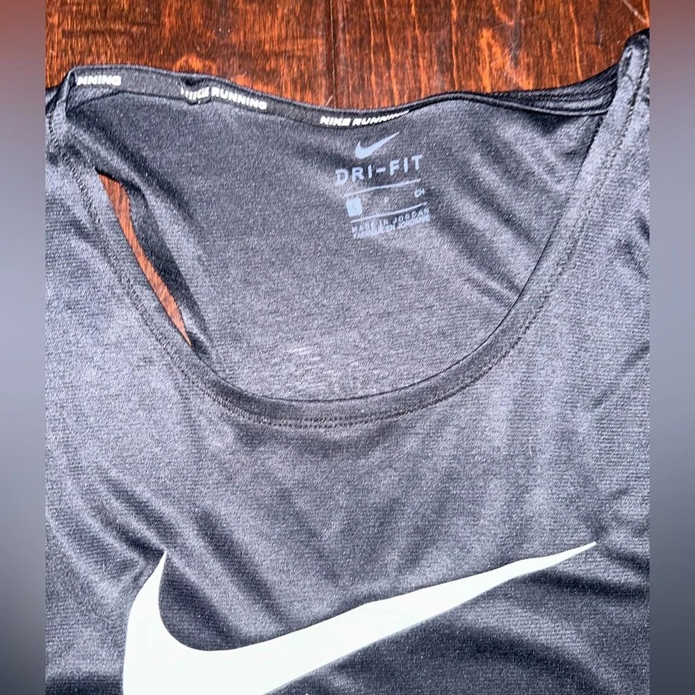 Nike Black Sleeveless Top with White‎ Swoosh